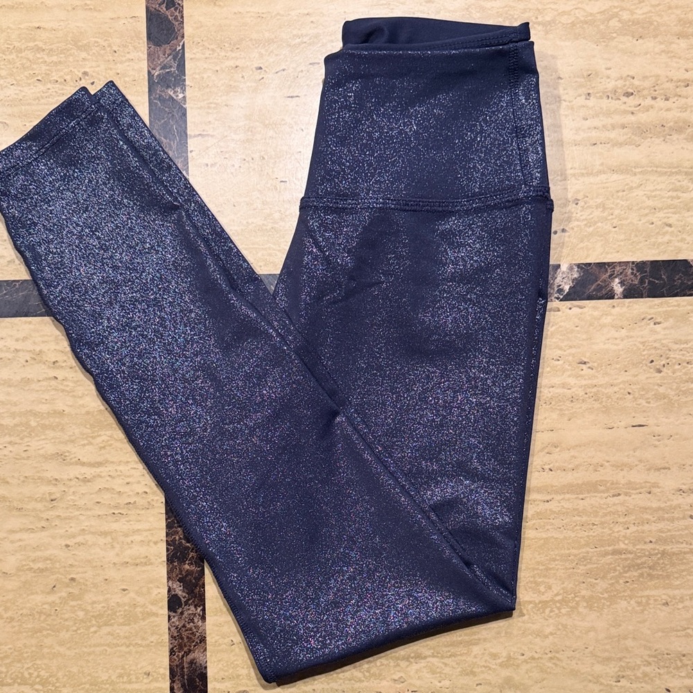 Beyond Yoga Twinkle High Rise Leggings. Navy